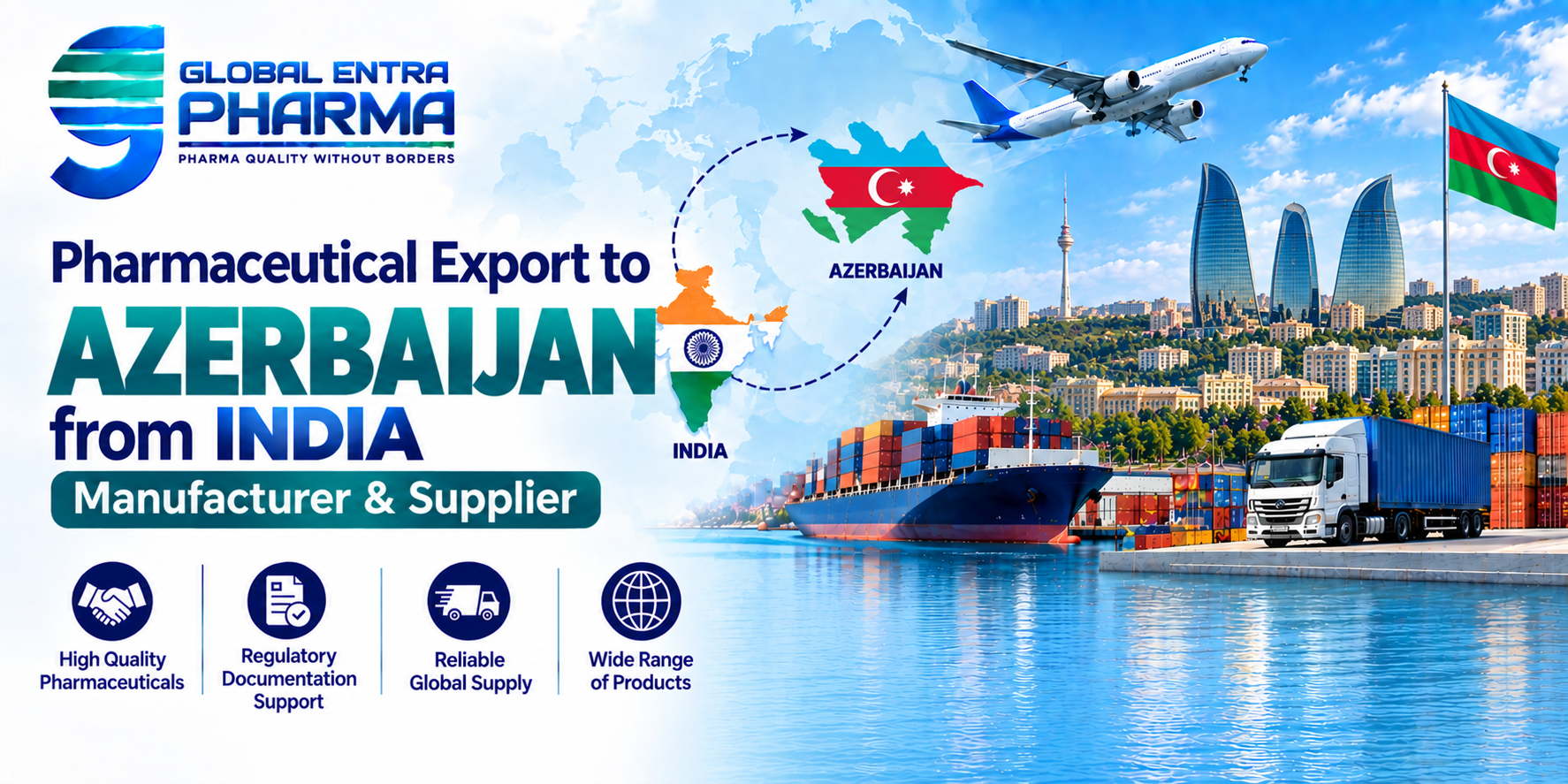 Pharmaceutical Export to Azerbaijan from India – Manufacturer & Supplier
